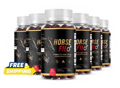 HorseFil daily energy and vitality gummy bottles